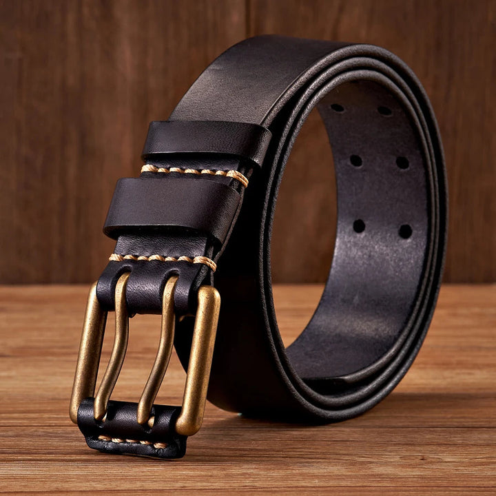 Lancaster bælte - Double-Pin vintage læder Design
