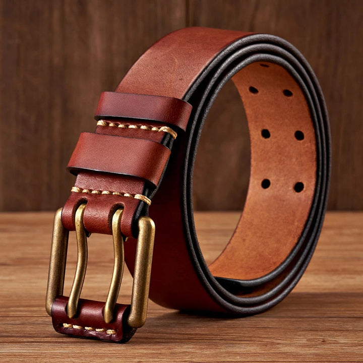 Lancaster bælte - Double-Pin vintage læder Design