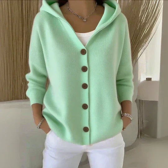 Darienne™ | Strik cardigan med hætte — 3