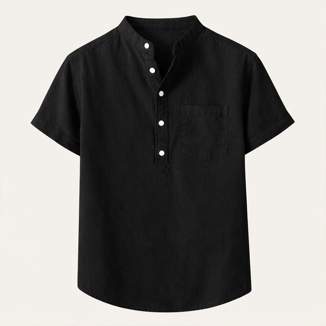 Piccadilly | Herre blød sommer Basic skjorte med Chest Pocket