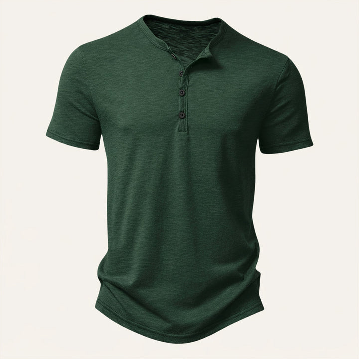 Freja Andersen | Herre afslappet Henley krave sommer T-skjorte