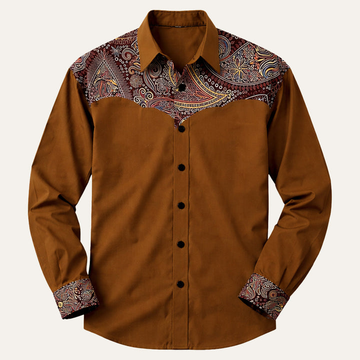 Briarstone Park herre Two Tone Patchwork Western let denim skjorte