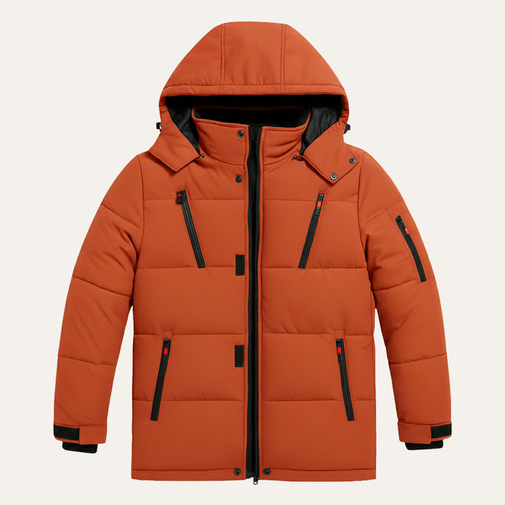 Freja Andersen | Herre varm med hætte vinter puffer frakke med Zipper Pockets