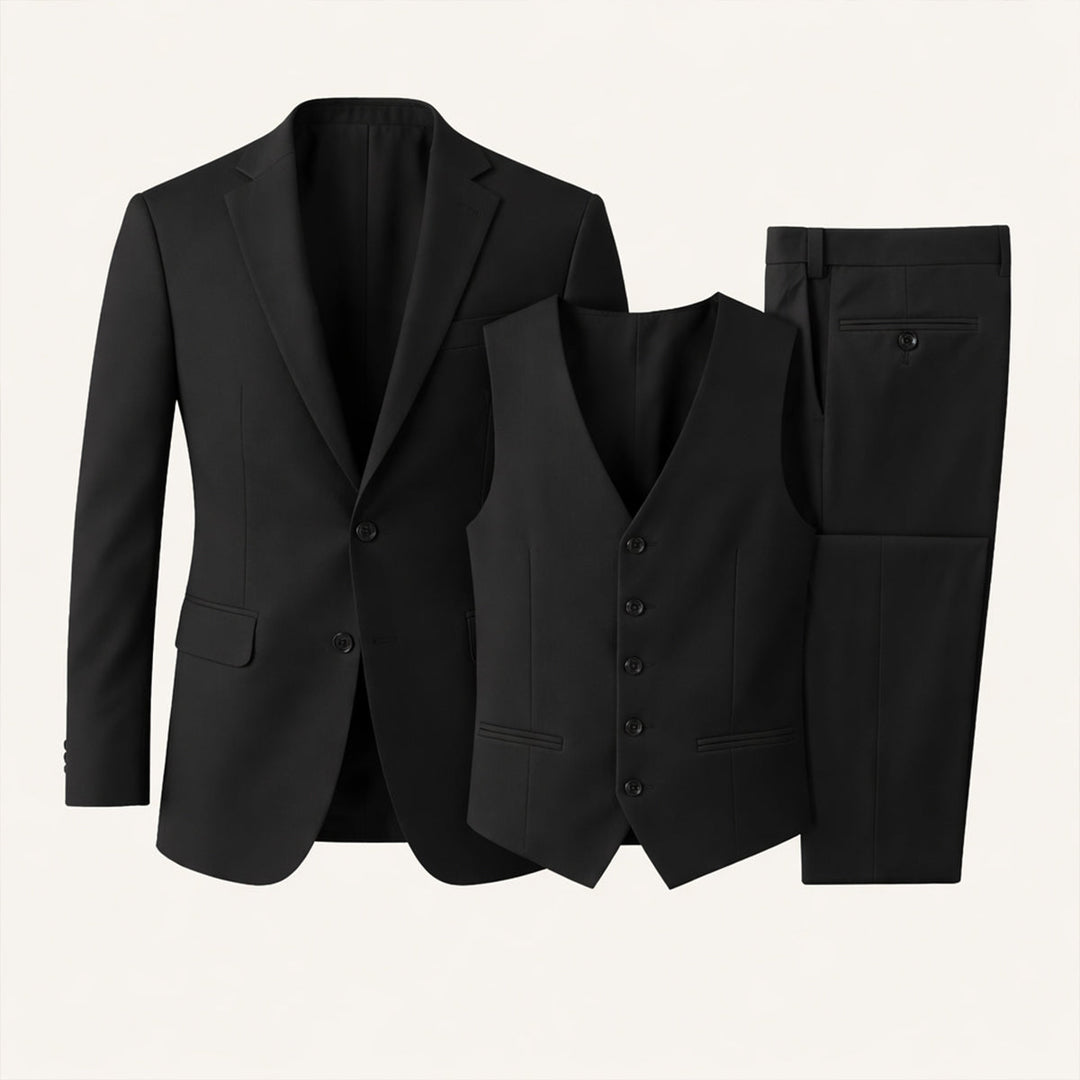 Freja Andersen | Herre 3 Piece slim fit jakkesæt - Elegant blazer, Waistcoat & Trousers sæt