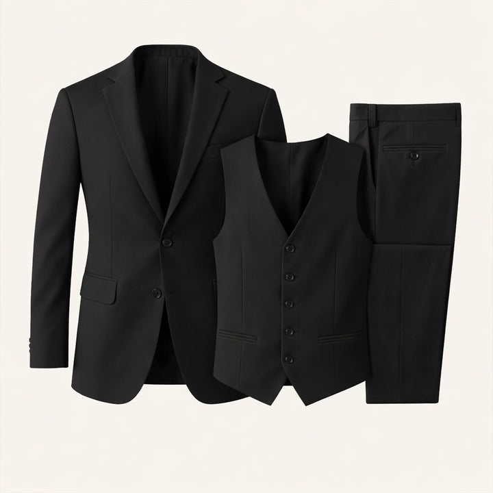 Freja Andersen | Herre 3 Piece slim fit jakkesæt - Elegant blazer, Waistcoat & Trousers sæt