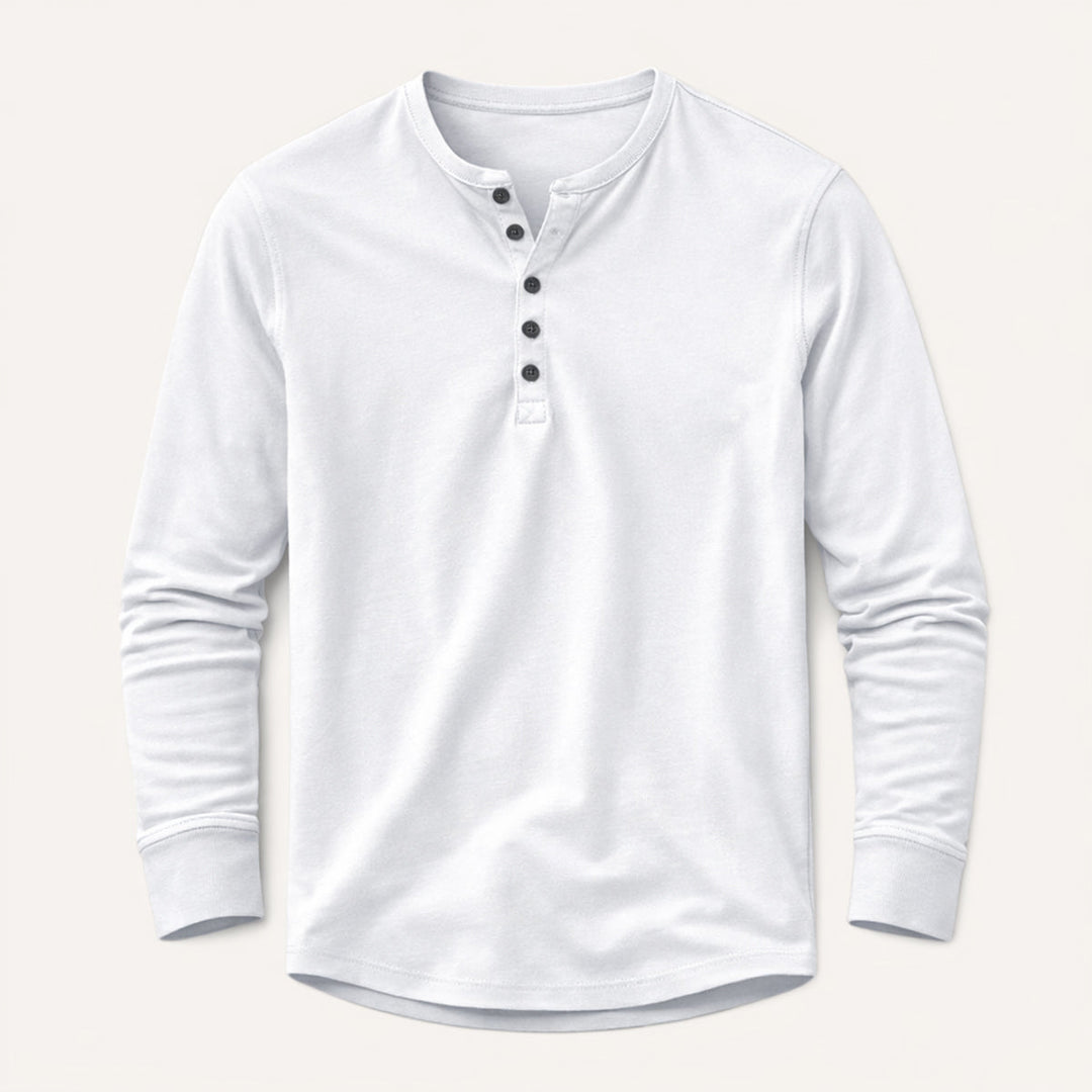 Meadowcrest Hill herre åndbar bomuld Blend Henley skjorte