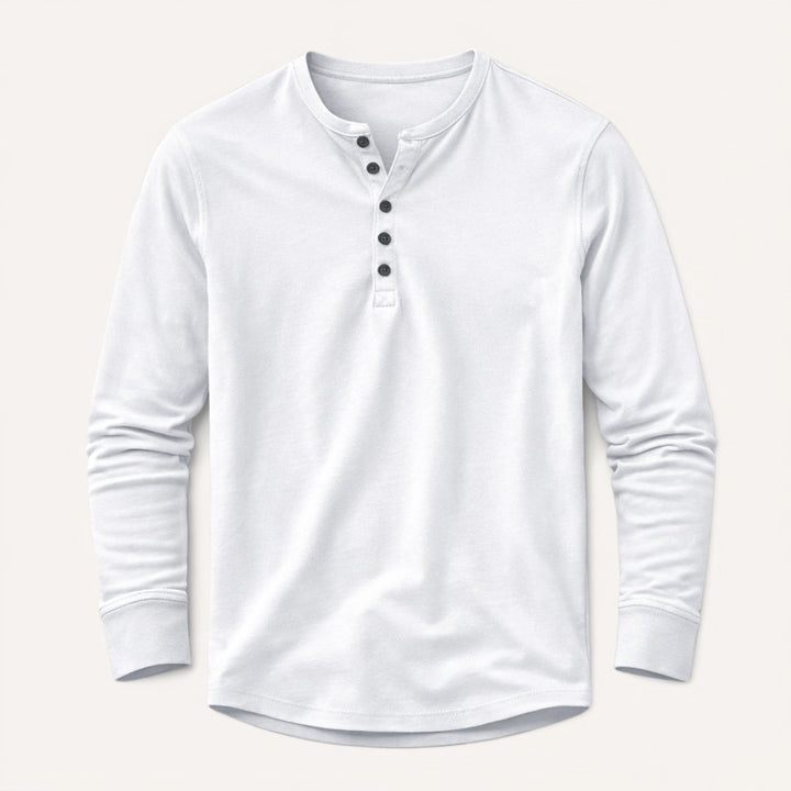 Meadowcrest Hill herre åndbar bomuld Blend Henley skjorte