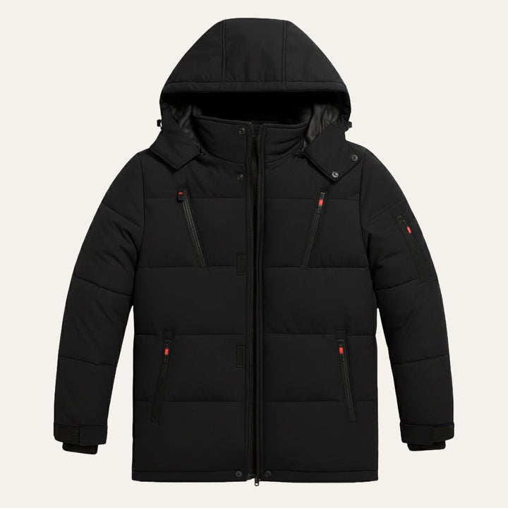 Freja Andersen | Herre varm med hætte vinter puffer frakke med Zipper Pockets