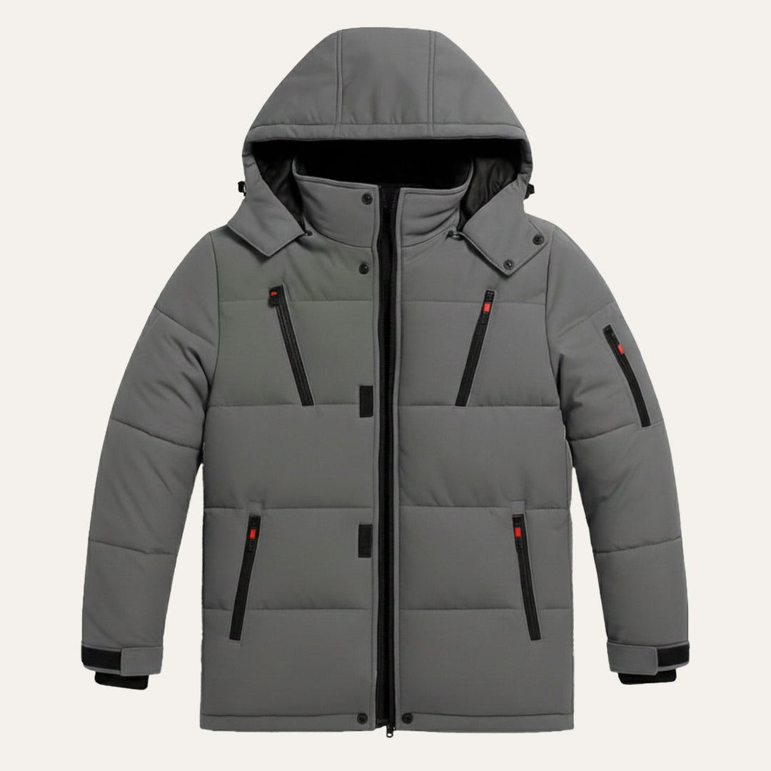 Freja Andersen | Herre varm med hætte vinter puffer frakke med Zipper Pockets