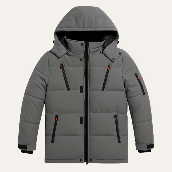 Freja Andersen | Herre varm med hætte vinter puffer frakke med Zipper Pockets