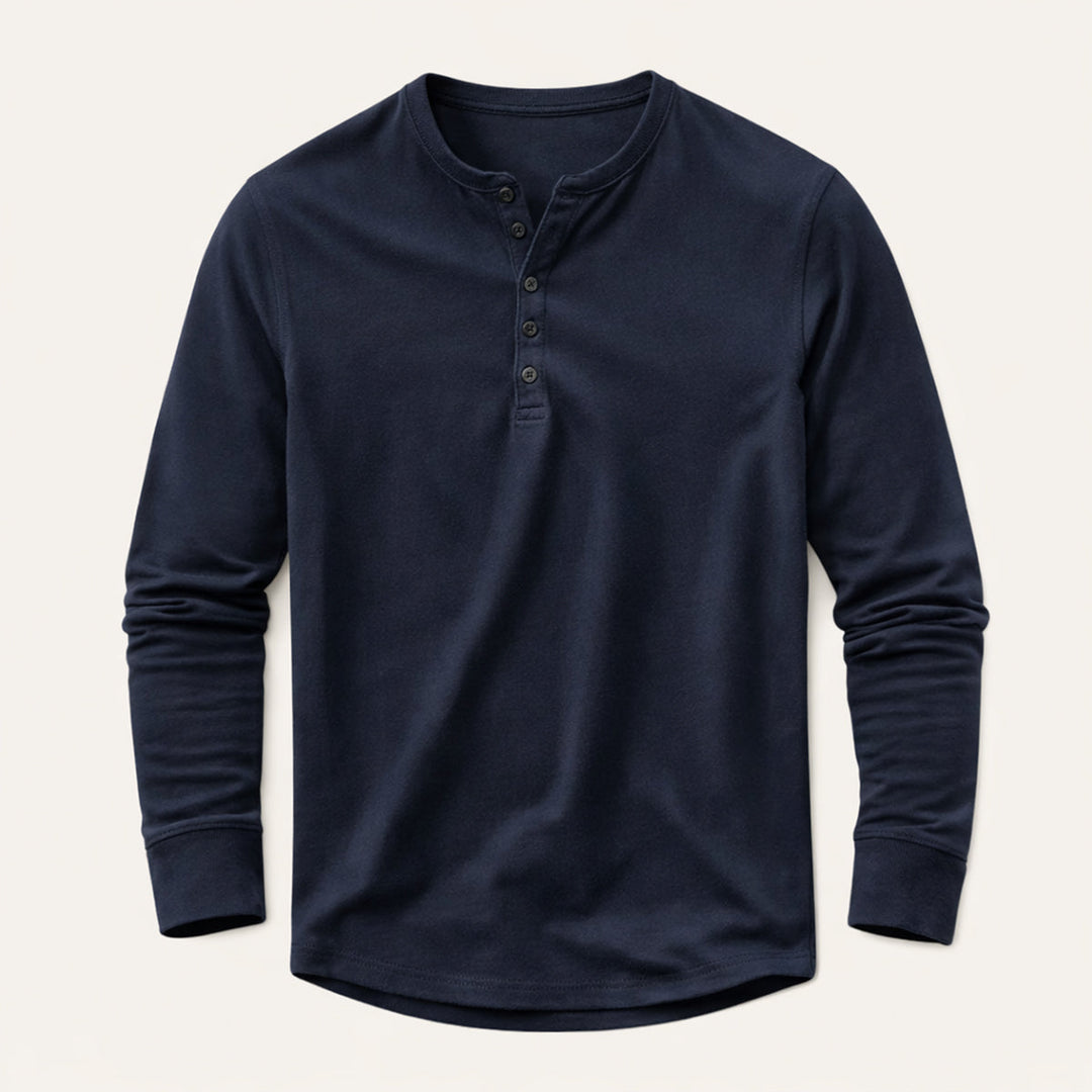 Meadowcrest Hill herre åndbar bomuld Blend Henley skjorte