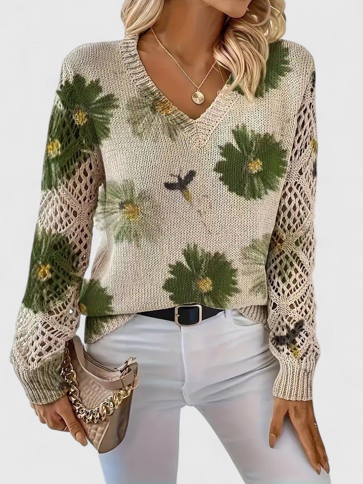 Aurélie | Elegant blomstret striktrøje — 13