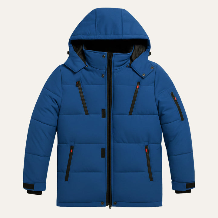 Freja Andersen | Herre varm med hætte vinter puffer frakke med Zipper Pockets