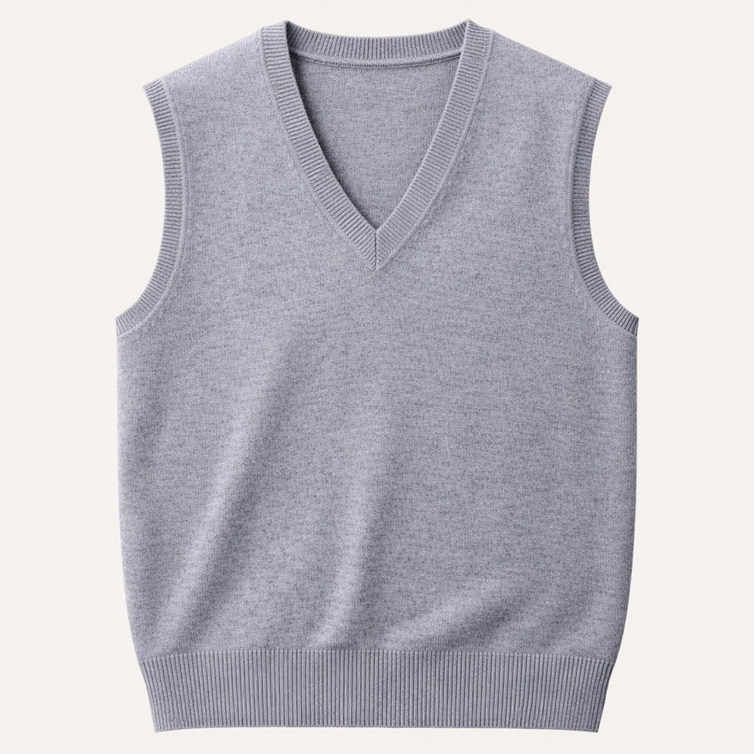 Freja Andersen | Herre V-hals ærmeløs strik Vest for Layered Look