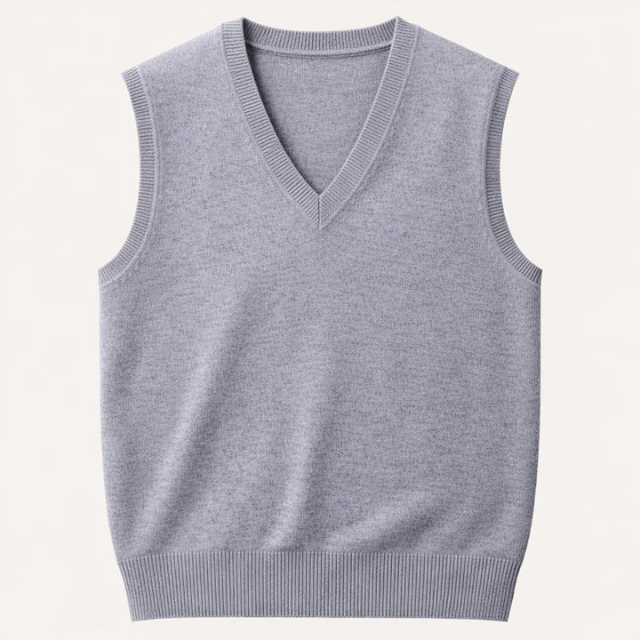 Freja Andersen | Herre V-hals ærmeløs strik Vest for Layered Look