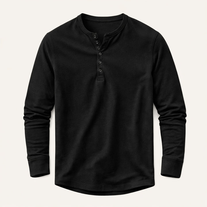 Meadowcrest Hill herre åndbar bomuld Blend Henley skjorte