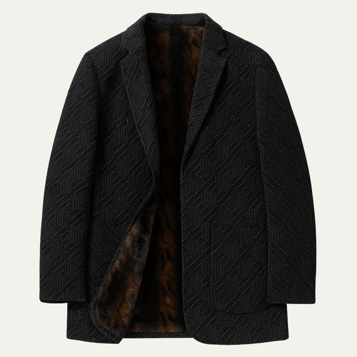 Freja Andersen | Herre business chenille vinter blazer med blødt foer