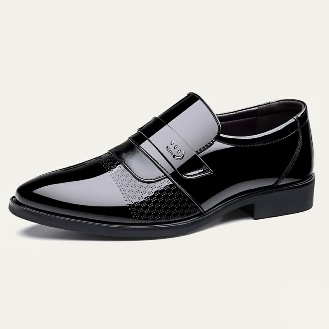Freja Andersen | Herre Patent læder loafers - luksus Slip On Formal kjole Shoe