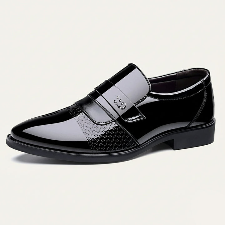 Freja Andersen | Herre Patent læder loafers - luksus Slip On Formal kjole Shoe