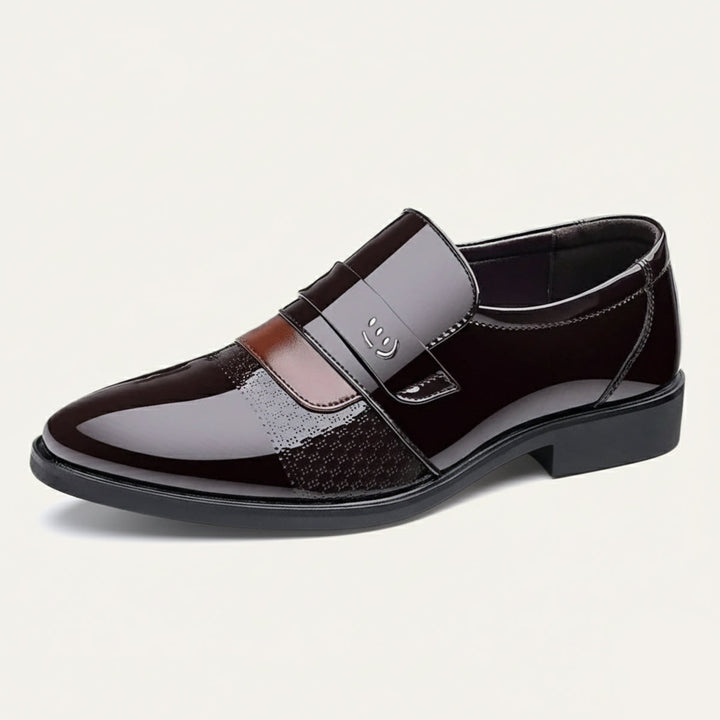 Freja Andersen | Herre Patent læder loafers - luksus Slip On Formal kjole Shoe