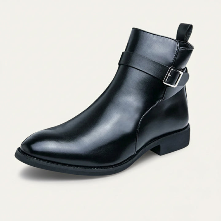 Franciacorta | Herre læder Ankle støvler med Side Zip & Non Slip Sole