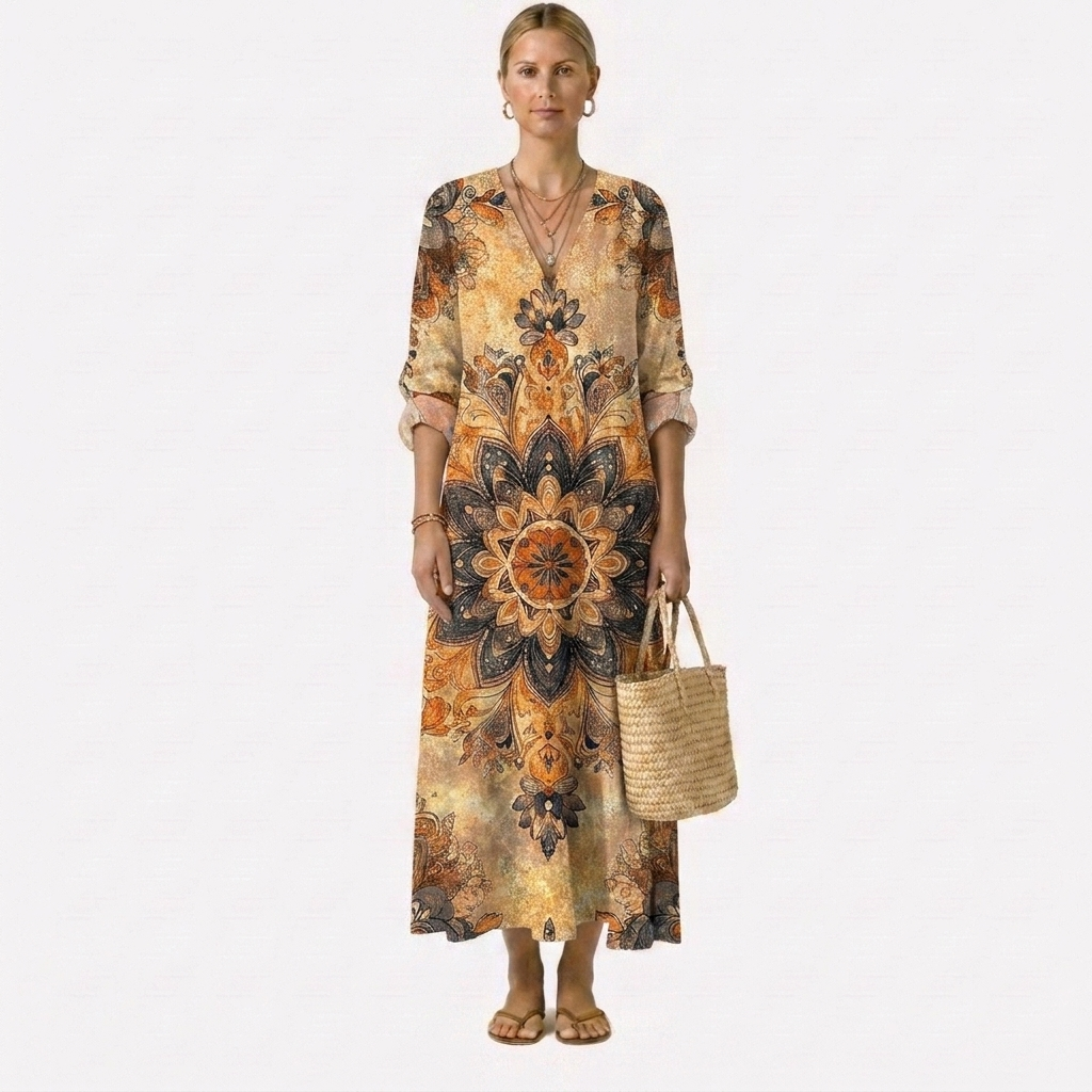 Dora™ | Blomstret kjole med naturlig elegance – billede 2