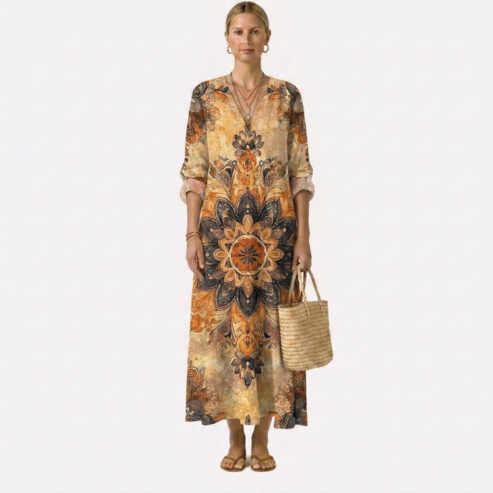 Dora™ | Blomstret kjole med naturlig elegance – billede 2