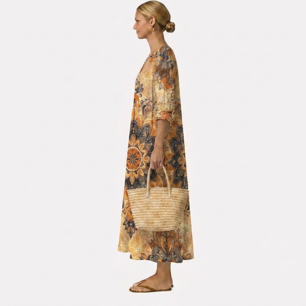 Dora™ | Blomstret kjole med naturlig elegance – billede 4