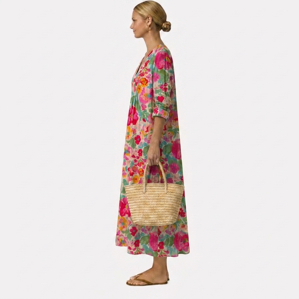 Rosa™ | Elegant blomstret kjole – billede 4