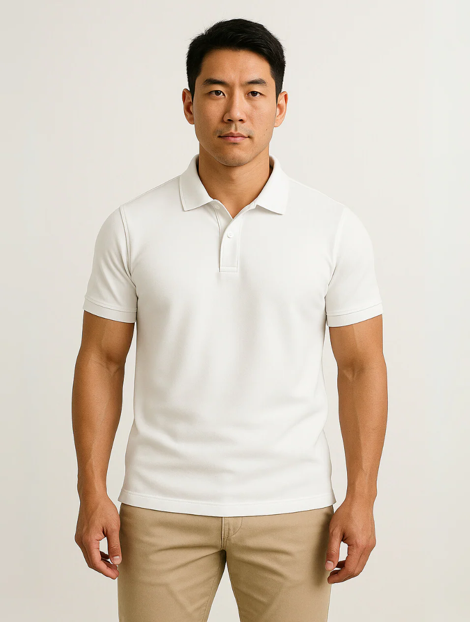 Corsica hvid poloshirt til mænd - Timeless Old Money Style