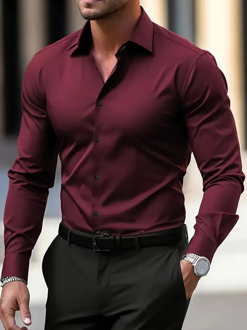 Kensington Satin bomuld herre Formal skjorte