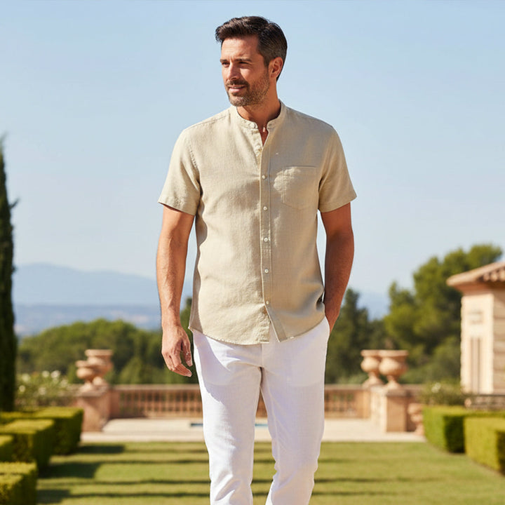 Hyde Park herre afslappet sommer Basic skjorte med Chest Pocket