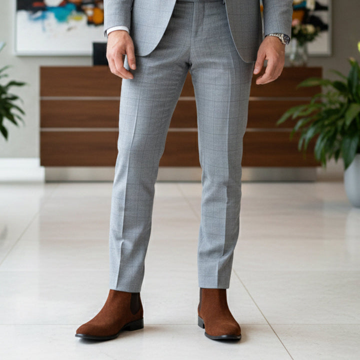 Vienna | Herre ruskind Chelsea-støvler - Elegant Slip On sko