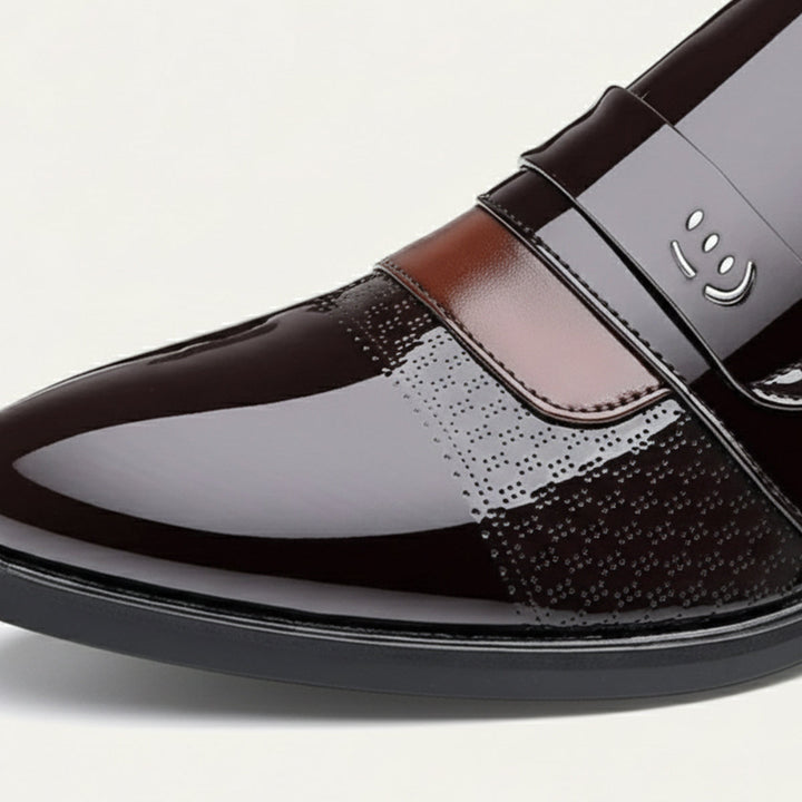 Freja Andersen | Herre Patent læder loafers - luksus Slip On Formal kjole Shoe