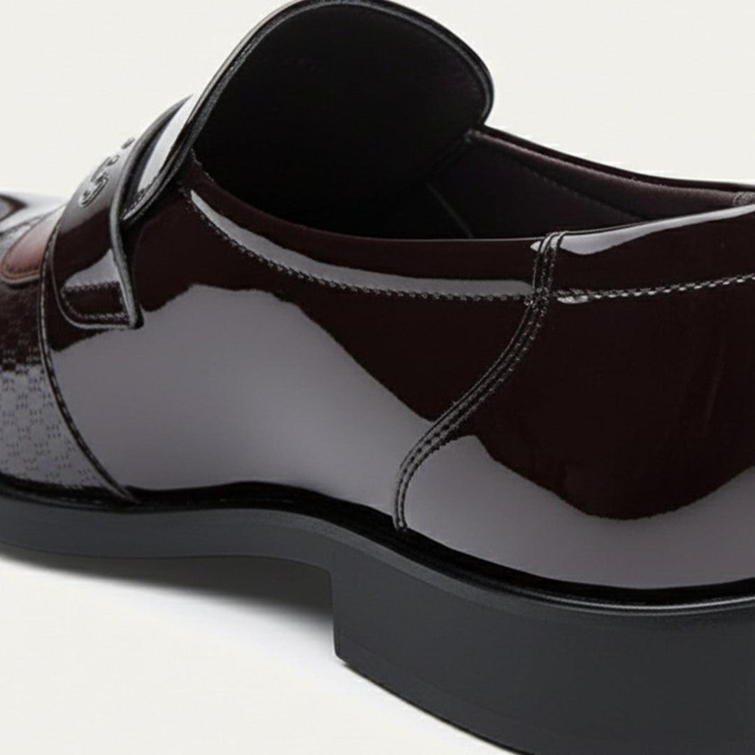 Freja Andersen | Herre Patent læder loafers - luksus Slip On Formal kjole Shoe