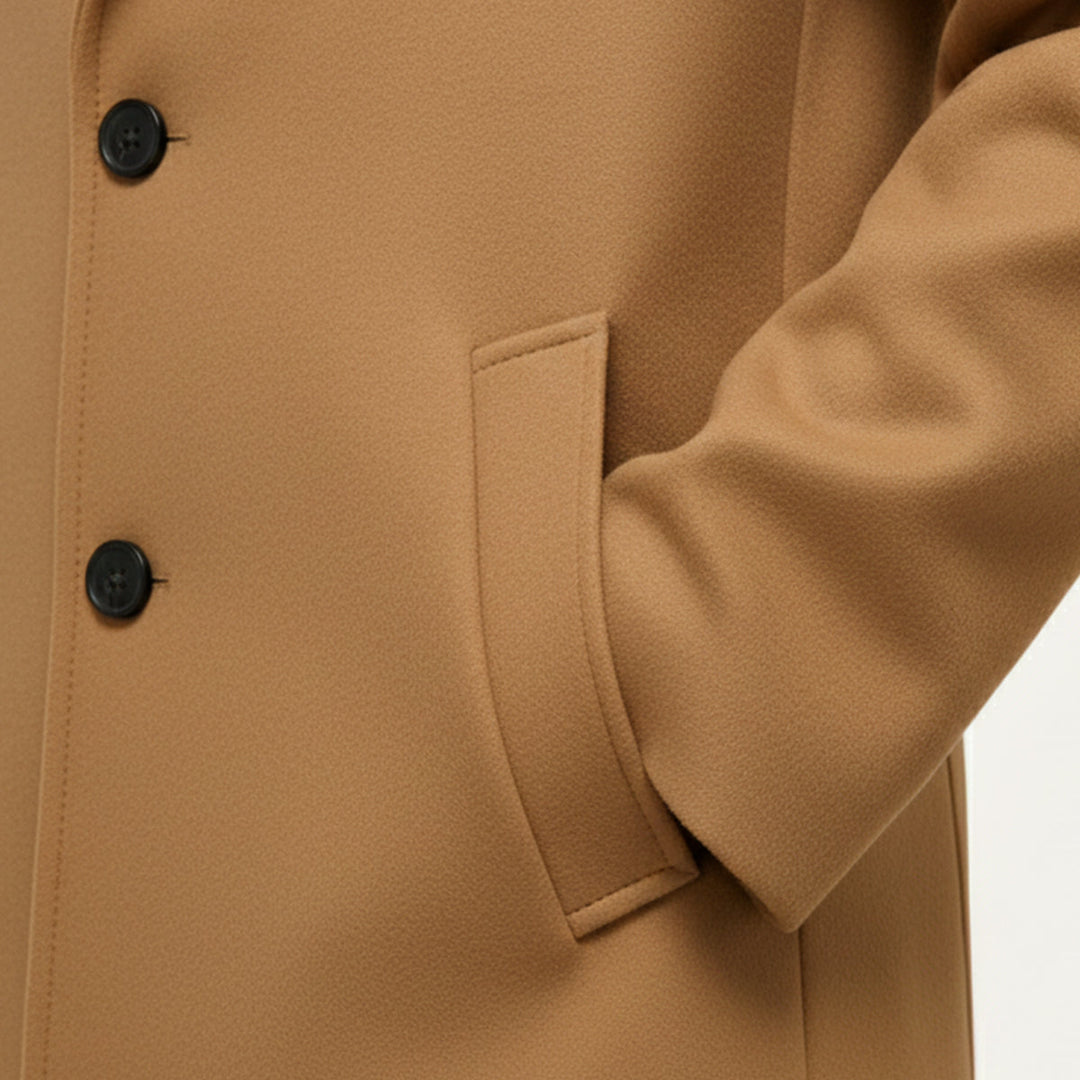 Freja Andersen | Herre Elegant klassisk uld vinter Overcoat
