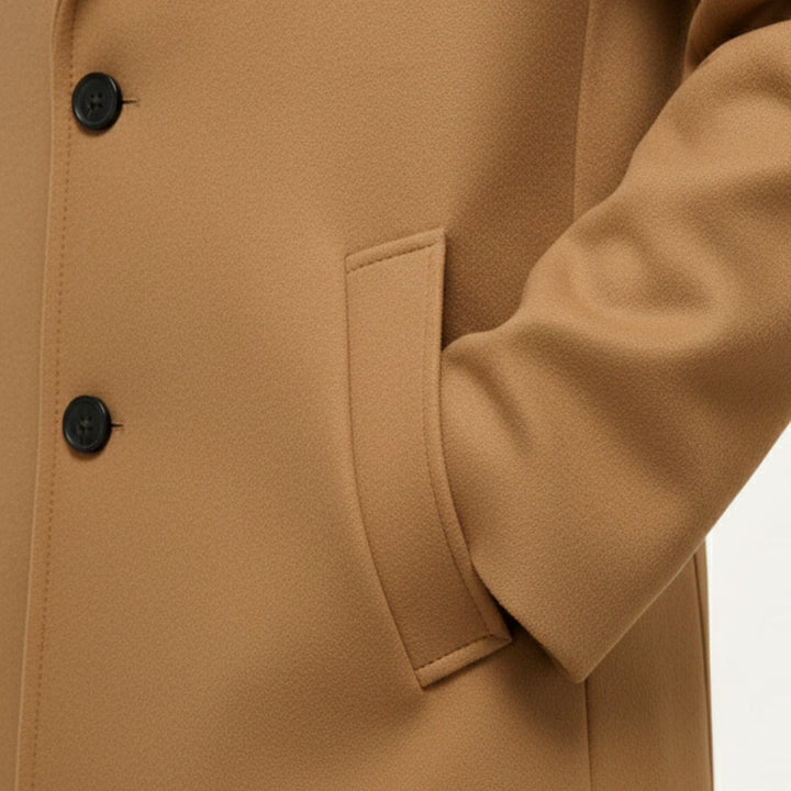 Freja Andersen | Herre Elegant klassisk uld vinter Overcoat
