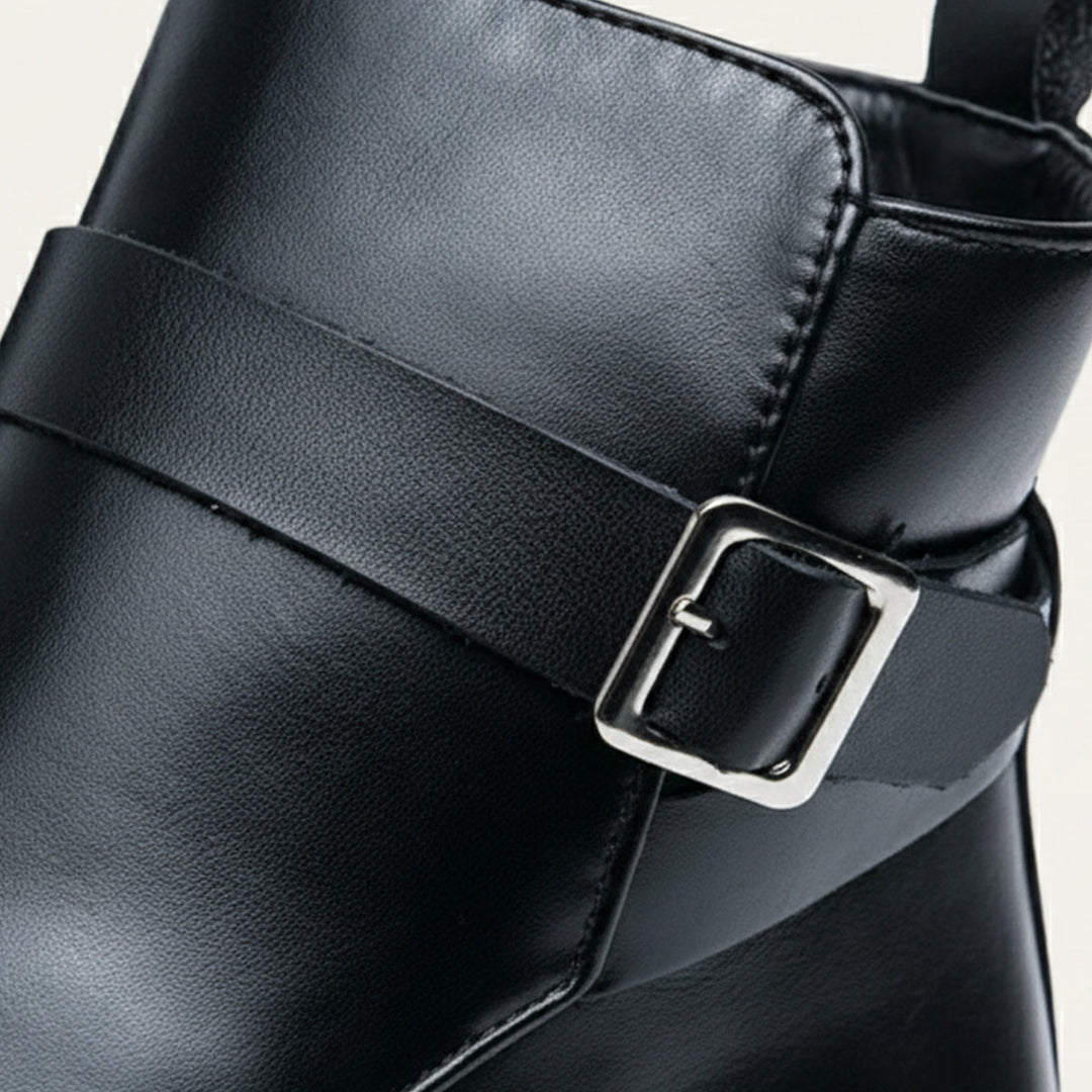 Franciacorta | Herre læder Ankle støvler med Side Zip & Non Slip Sole