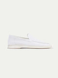 klassisk Suède Loafer Pearl hvid