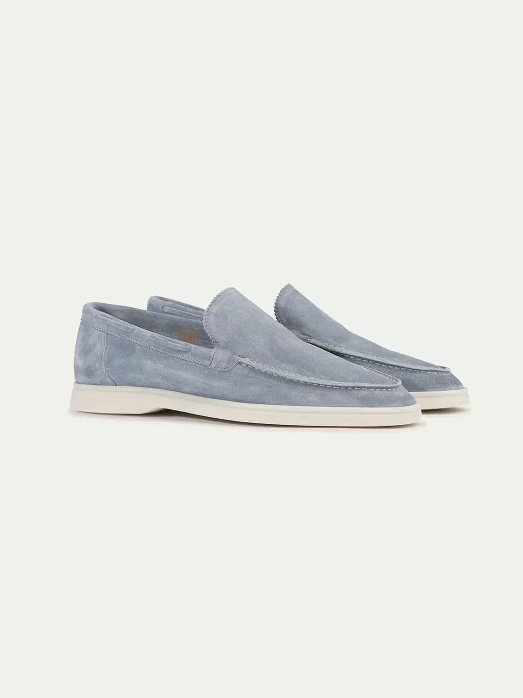 klassisk Suède Loafer Baby blå