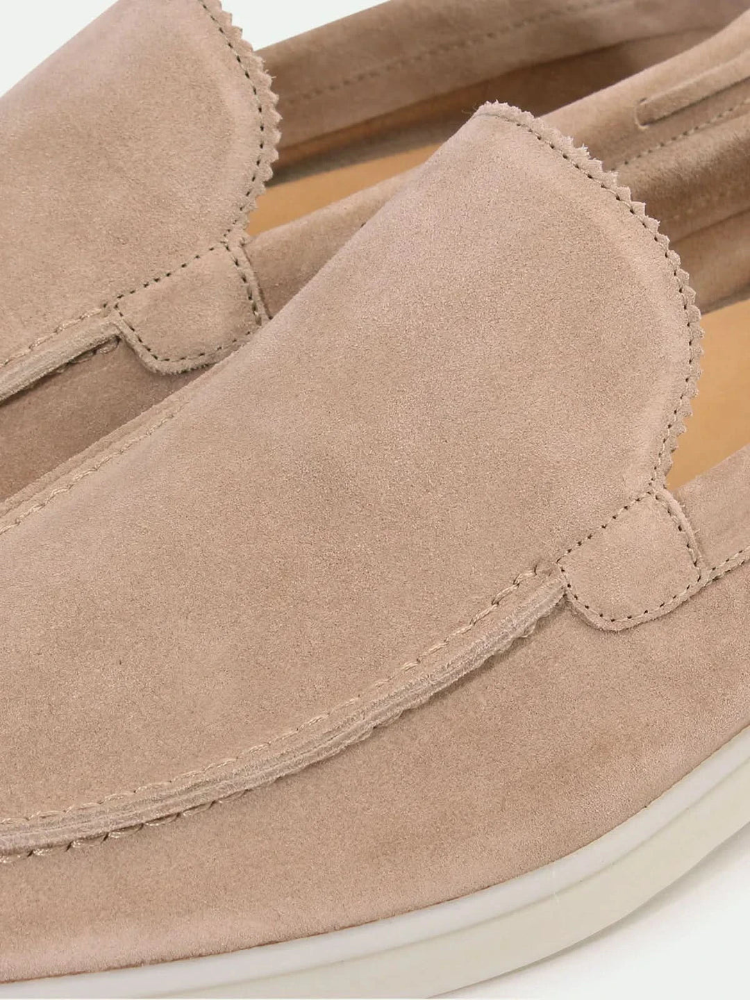 klassisk Suède Loafer beige