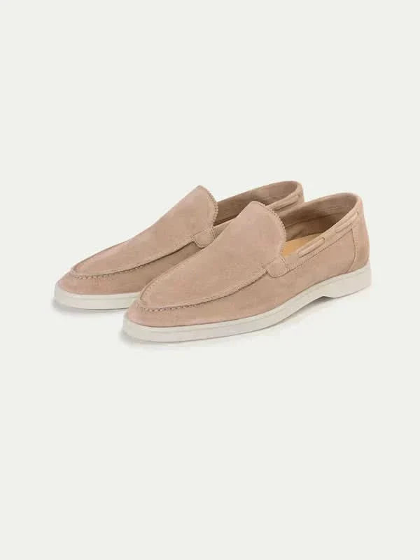 klassisk Suède Loafer beige