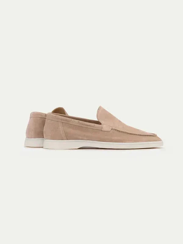 klassisk Suède Loafer beige