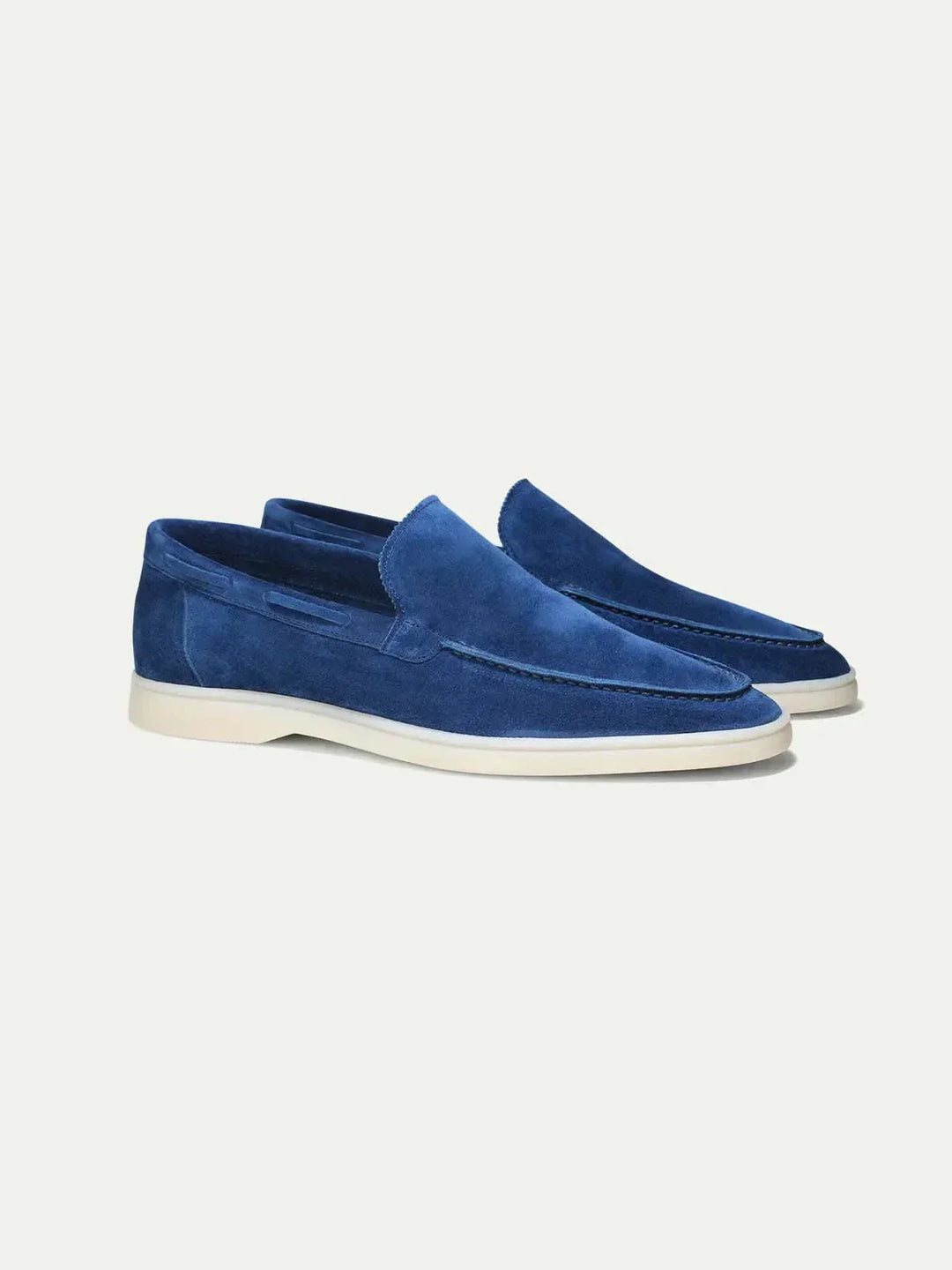 klassisk Suède Loafer Berry blå