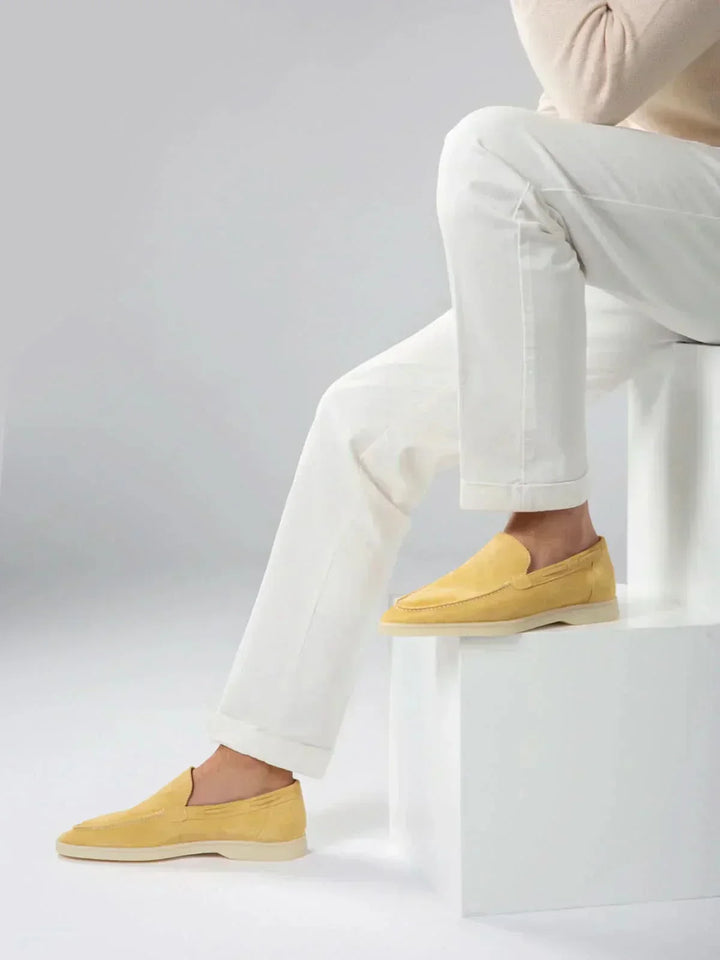 klassisk Suède Loafer Citrus gul