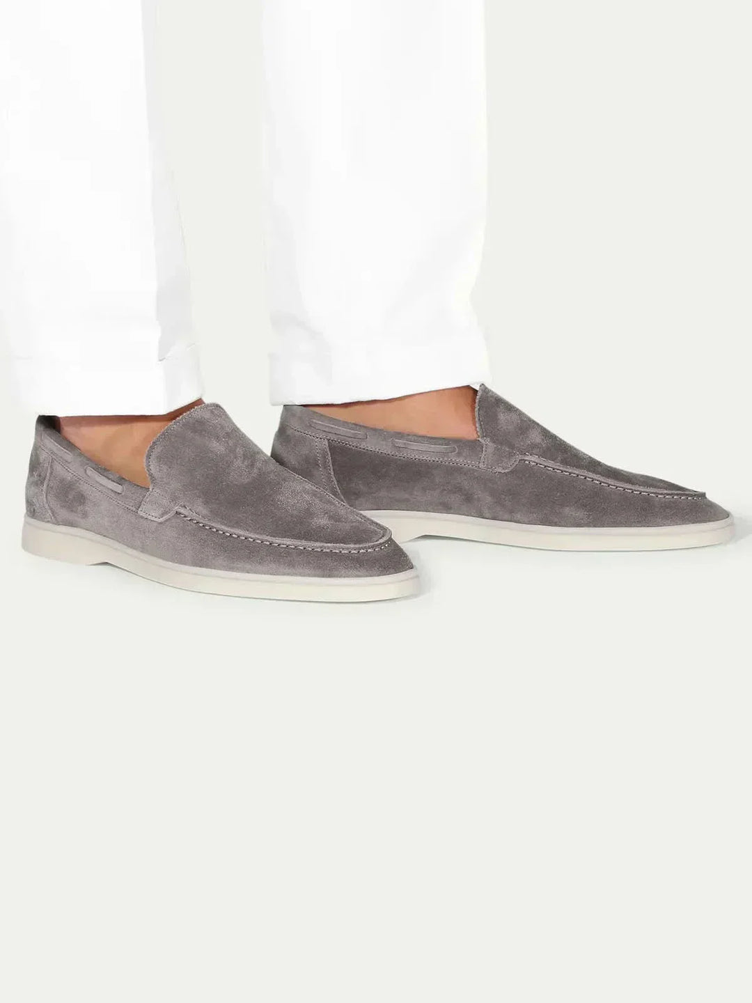 klassisk Suède Loafer grå