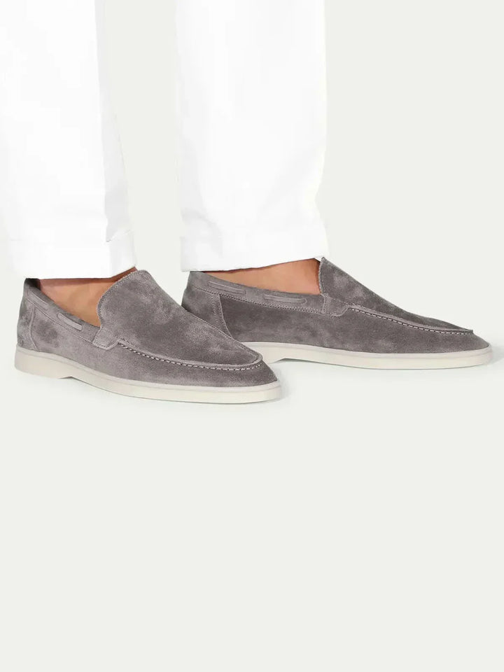 klassisk Suède Loafer grå