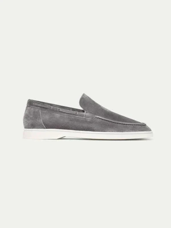 klassisk Suède Loafer grå