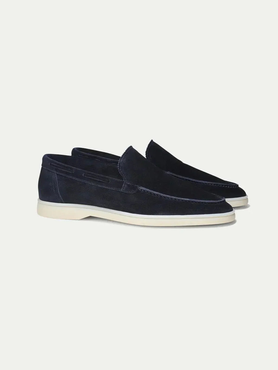 klassisk Suède Loafer marineblå