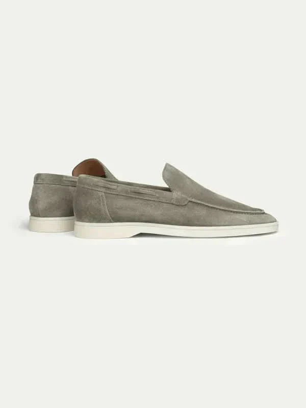 klassisk Suède Loafer Olive grøn